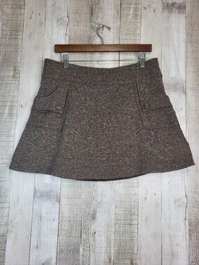 Necessary Objects Women's Brown Tweed A-Line Skirt. Size Large. 90s. Vintage NWT